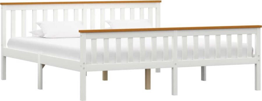 Maison Exclusive Bedframe met 2 lades massief grenenhout wit 180x200 cm