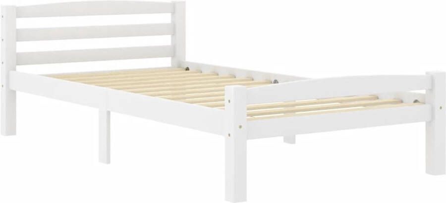 Maison Exclusive Bedframe met 2 lades massief grenenhout wit 90x200 cm