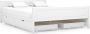 Maison Exclusive Bedframe met 4 lades massief grenenhout wit 140x200 cm - Thumbnail 4
