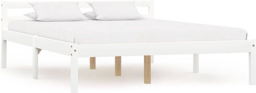 Maison Exclusive Bedframe met 4 lades massief grenenhout wit 140x200 cm