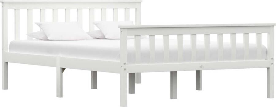 Maison Exclusive Bedframe met 4 lades massief grenenhout wit 140x200 cm