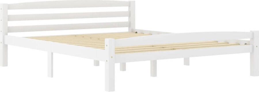 Maison Exclusive Bedframe met 4 lades massief grenenhout wit 160x200 cm