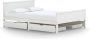 Maison Exclusive Bedframe met 4 lades massief grenenhout wit 160x200 cm - Thumbnail 4