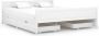 Maison Exclusive Bedframe met 4 lades massief grenenhout wit 160x200 cm - Thumbnail 3