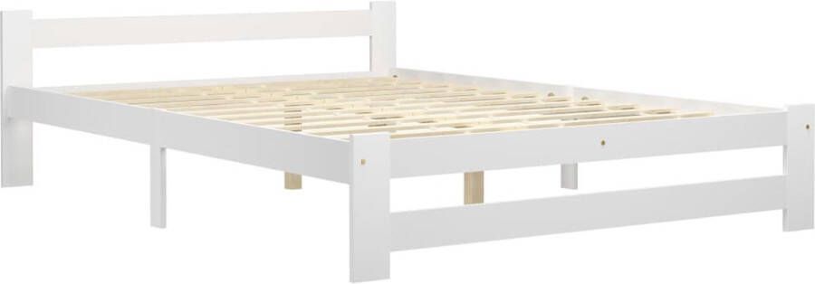 Maison Exclusive Bedframe met 4 lades massief grenenhout wit 180x200 cm