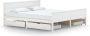 Maison Exclusive Bedframe met 4 lades massief grenenhout wit 180x200 cm - Thumbnail 1