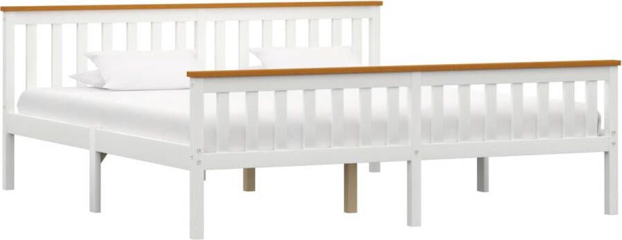 Maison Exclusive Bedframe met 4 lades massief grenenhout wit 180x200 cm
