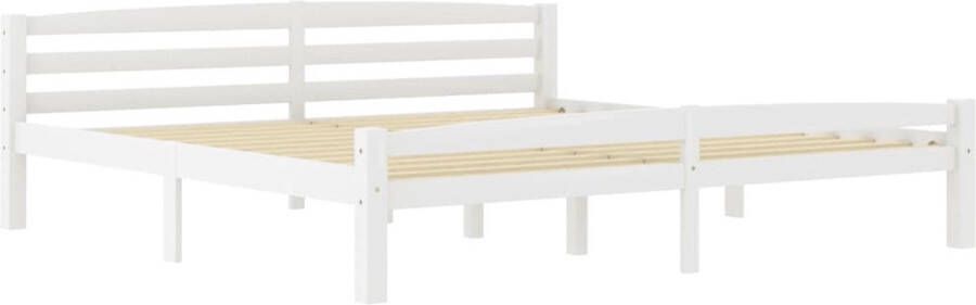 Maison Exclusive Bedframe met 4 lades massief grenenhout wit 200x200 cm