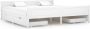 Maison Exclusive Bedframe met 4 lades massief grenenhout wit 200x200 cm - Thumbnail 4