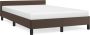 Maison Exclusive Bedframe met hoofdbord kunstleer bruin 120x200 cm - Thumbnail 2