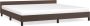 Maison Exclusive Bedframe met hoofdbord kunstleer bruin 200x200 cm - Thumbnail 1