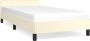 Maison Exclusive Bedframe met hoofdbord kunstleer crèmekleurig 80x200 cm - Thumbnail 1