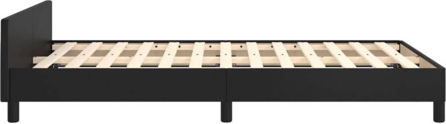 Maison Exclusive Bedframe met hoofdbord kunstleer zwart 120x200 cm