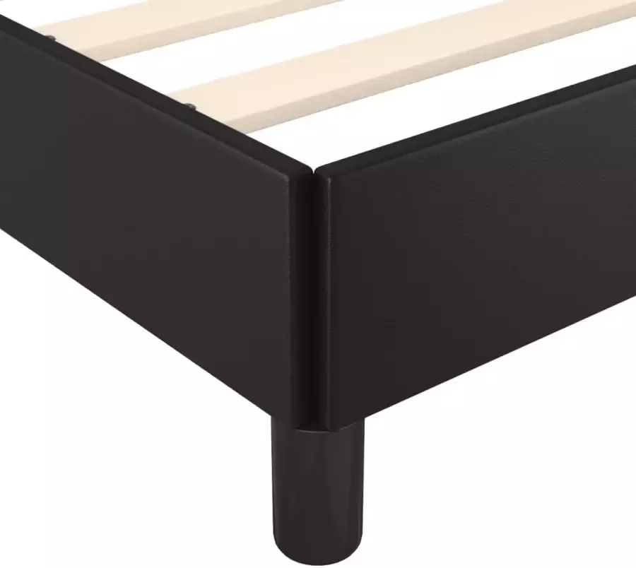 Maison Exclusive Bedframe met hoofdbord kunstleer zwart 120x200 cm