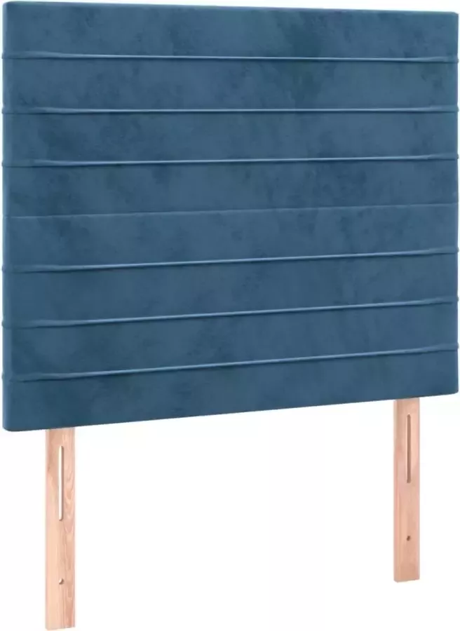 Maison Exclusive Bedframe met hoofdeinde fluweel donkerblauw 120x200 cm