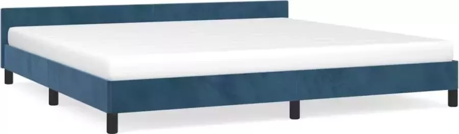 Maison Exclusive Bedframe met hoofdeinde fluweel donkerblauw 200x200 cm