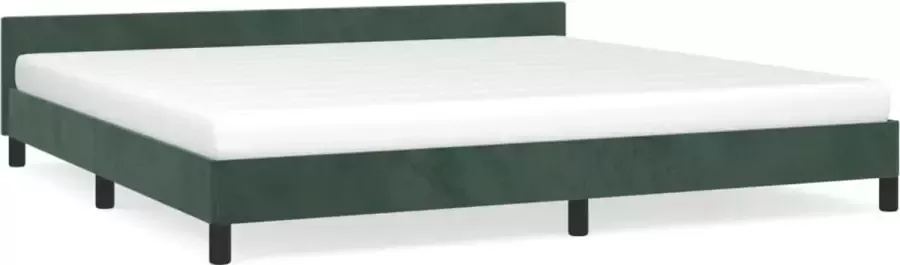 Maison Exclusive Bedframe met hoofdeinde fluweel donkergroen 200x200 cm