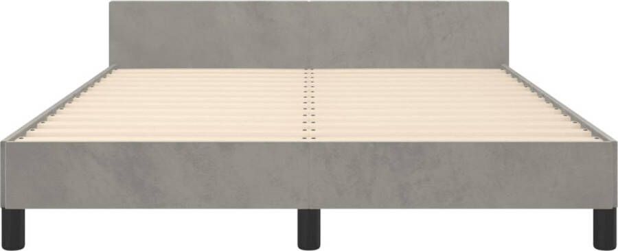 Maison Exclusive Bedframe met hoofdeinde fluweel lichtgrijs 140x190 cm