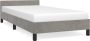 Maison Exclusive Bedframe met hoofdeinde fluweel lichtgrijs 80x200 cm - Thumbnail 1