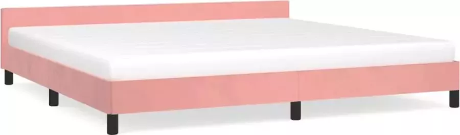 Maison Exclusive Bedframe met hoofdeinde fluweel roze 200x200 cm
