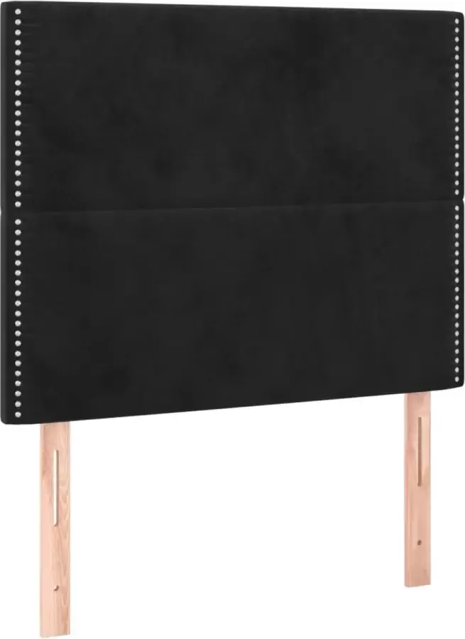 Maison Exclusive Bedframe met hoofdeinde fluweel zwart 90x190 cm