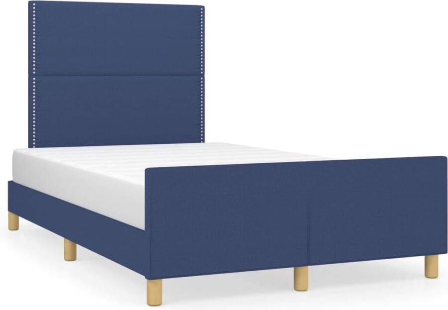 Maison Exclusive Bedframe met hoofdeinde stof blauw 120x200 cm