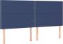 Maison Exclusive Bedframe met hoofdeinde stof blauw 200x200 cm - Thumbnail 2