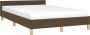 Maison Exclusive Bedframe met hoofdeinde stof donkerbruin 120x200 cm - Thumbnail 2