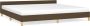 Maison Exclusive Bedframe met hoofdeinde stof donkerbruin 200x200 cm - Thumbnail 3