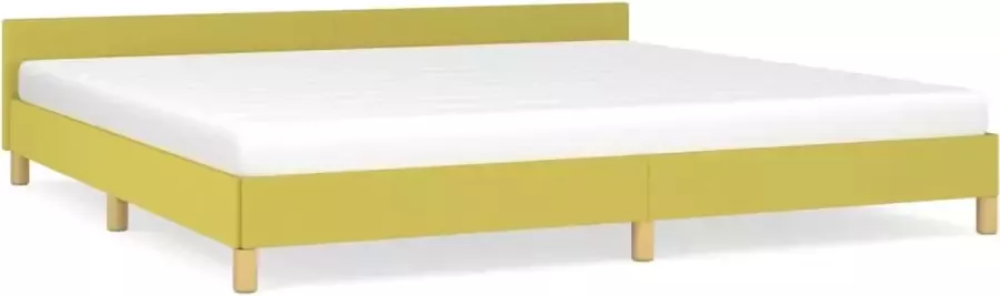 Maison Exclusive Bedframe met hoofdeinde stof groen 200x200 cm