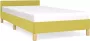 Maison Exclusive Bedframe met hoofdeinde stof groen 90x200 cm - Thumbnail 1