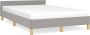 Maison Exclusive Bedframe met hoofdeinde stof lichtgrijs 120x200 cm - Thumbnail 4