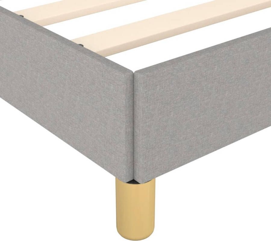 Maison Exclusive Bedframe met hoofdeinde stof lichtgrijs 200x200 cm
