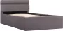 Maison Exclusive Bedframe met hydraulische opslag en LED stof taupe 100x200 cm - Thumbnail 1