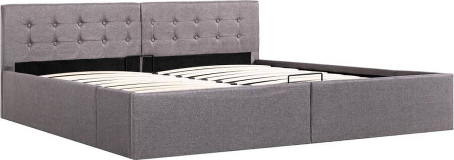 Maison Exclusive Bedframe met hydraulische opslag stof taupe 180x200 cm