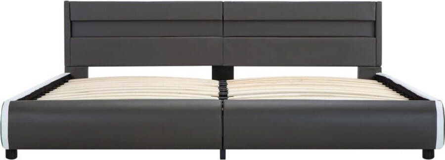 Maison Exclusive Bedframe met LED kunstleer antraciet 180x200 cm