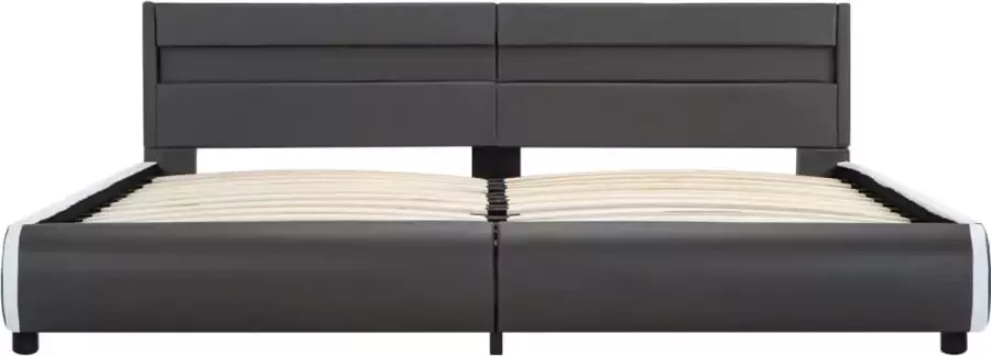 Maison Exclusive Bedframe met LED kunstleer antraciet 180x200 cm