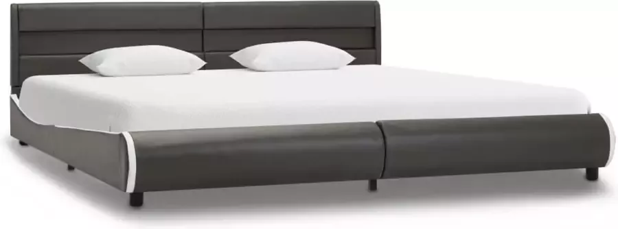 Maison Exclusive Bedframe met LED kunstleer antraciet 180x200 cm