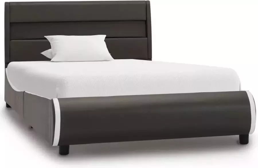 Maison Exclusive Bedframe met LED kunstleer antracietkleurig 100x200 cm