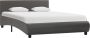 Maison Exclusive Bedframe met LED kunstleer grijs 120x200 cm - Thumbnail 2