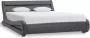 Maison Exclusive Bedframe met LED kunstleer grijs 120x200 cm - Thumbnail 4