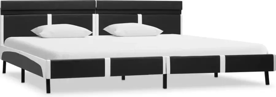Maison Exclusive Bedframe met LED kunstleer grijs 180x200 cm
