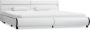 Maison Exclusive Bedframe met LED kunstleer wit 180x200 cm - Thumbnail 1