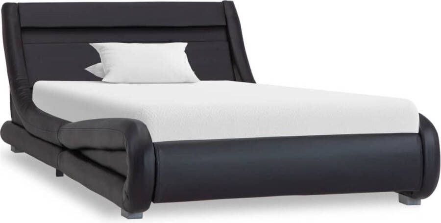 Maison Exclusive Bedframe met LED kunstleer zwart 100x200 cm