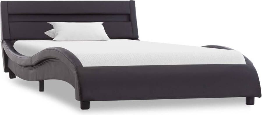 Maison Exclusive Bedframe met LED kunstleer zwart 100x200 cm
