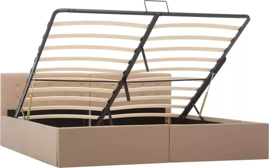 Maison Exclusive Bedframe met opslag hydraulisch kunstleer cappuccino 180x200 cm