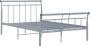 Maison Exclusive Bedframe metaal grijs 120x200 cm - Thumbnail 1