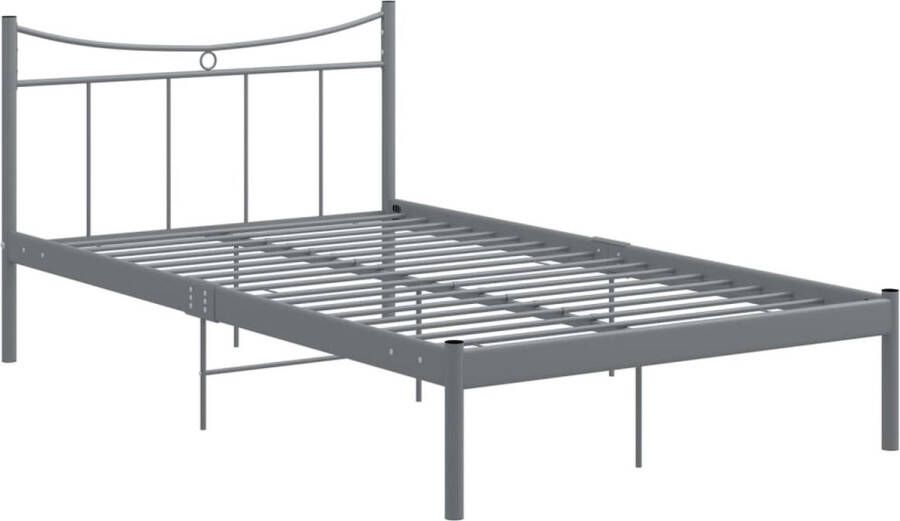 Maison Exclusive Bedframe metaal grijs 120x200 cm