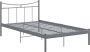 Maison Exclusive Bedframe metaal grijs 120x200 cm - Thumbnail 4