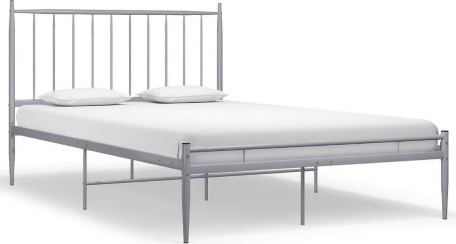 Maison Exclusive Bedframe metaal grijs 120x200 cm